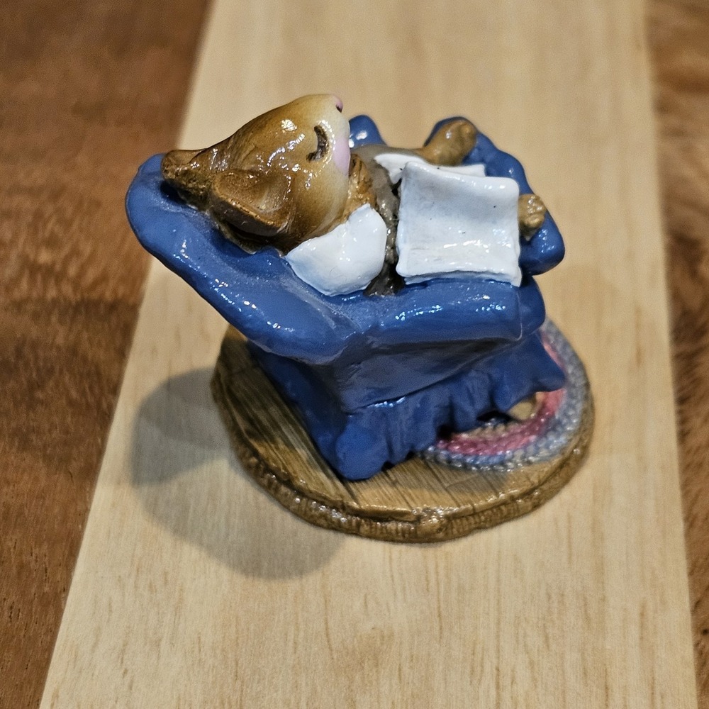 Wee Forest Folk M-159 Forty Winks - Blue Signed Annette Petersen 1988 No Box - Picture 7 of 14